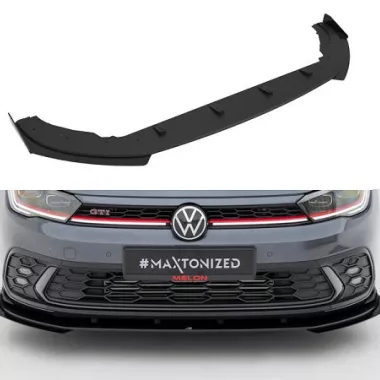 LAMA SOTTOPARAURTI ANTERIORE + FLAPS STREET PRO MAXTON DESIGN PER VW POLO AW GTI RESTYLING