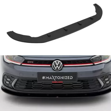 LAMA SOTTOPARAURTI ANTERIORE STREET PRO MAXTON DESIGN PER VW POLO AW GTI RESTYLING (BORDO ROSSO)