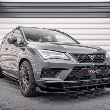 LAMA SOTTOPARAURTI ANTERIORE V.1 MAXTON DESIGN PER CUPRA ATECA MK1 PRE RESTYLING NERA LUCIDA