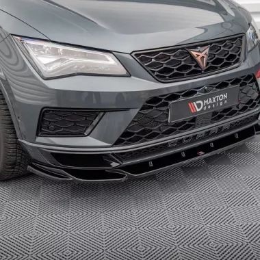 LAMA SOTTOPARAURTI ANTERIORE V.2 MAXTON DESIGN PER CUPRA ATECA MK1 PRE RESTYLING NERA LUCIDA