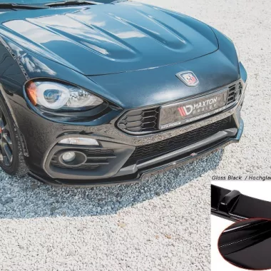 LAMA SOTTOPARAURTI ANTERIORE MAXTON DESIGN PER ABARTH 124 SPIDER NERO LUCIDO