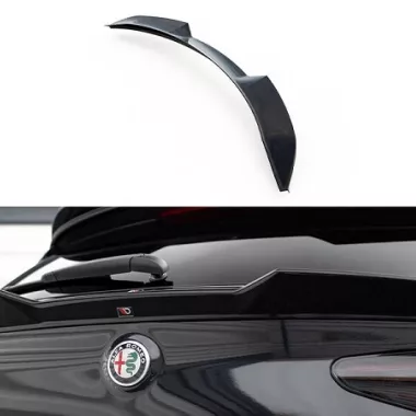 SPOILER CAP 3D INFERIORE MAXTON DESIGN PER ALFA ROMEO STELVIO QUADRIFOGLIO NERO LUCIDO