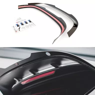 SPOILER CAP V.2 MAXTON DESIGN PER VW GOLF MK8 R PERFORMACE / GTI CLUBSPORT NERO LUCIDO